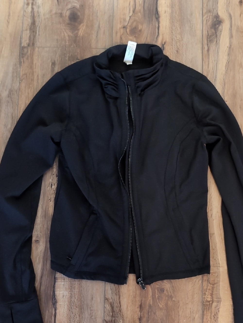 90 Degree By Reflex Black Zip-Up Bomber Jacket